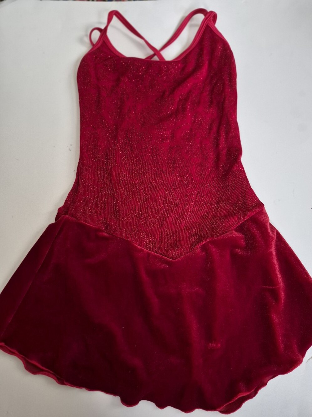 Six-O figure Skating Dress Sleveless Holiday Red Size Women Small